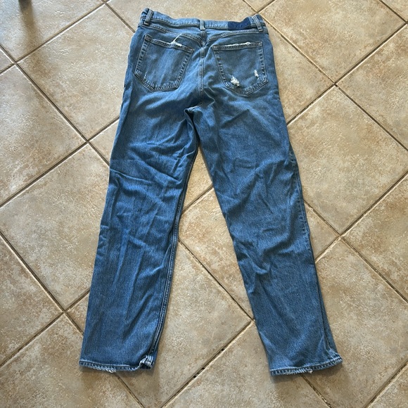 Abercrombie & Fitch Crossover Waist 90s Straight Ultra High Rise Jeans size 12 - Picture 6 of 9